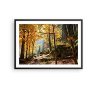 Affiche Poster 70x50cm Tableaux Image Photo Automne montagne forêt nature Art