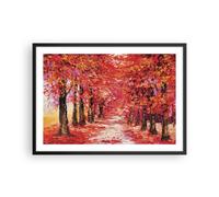 Affiche Poster 70x50cm Tableaux Image Photo Automne Parc Avenue Wall Art