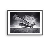 Affiche Poster 70x50cm Tableaux Image Photo Avion An-2 Noir Et Blanc Wall Art