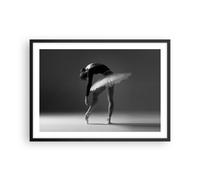 Affiche Poster 70x50cm Tableaux Image Photo Ballerine Figure Noir Et Blanc Art