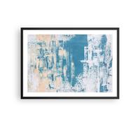 Affiche Poster 70x50cm Tableaux Image Photo Bleu Peintures Arrière Plan Wall Art