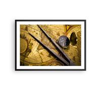 Affiche Poster 70x50cm Tableaux Image Photo Boussole aventure voyage Wall Art