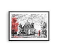 Affiche Poster 70x50cm Tableaux Image Photo Cathédrale Berlin Amoureux Wall Art