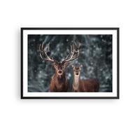Affiche Poster 70x50cm Tableaux Image Photo Cerf renne chevreuil Wall Art