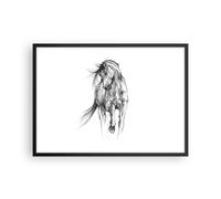 Affiche Poster 70x50cm Tableaux Image Photo Cheval Galop Des Animaux Wall Art