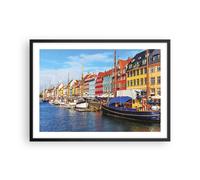 Affiche Poster 70x50cm Tableaux Image Photo Copenhague Nahavn Navires Wall Art