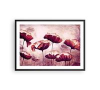 Affiche Poster 70x50cm Tableaux Image Photo coquelicot fleur prairie Wall Art