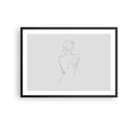 Affiche Poster 70x50cm Tableaux Image Photo Corps Femme Dessin Wall Art