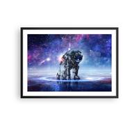 Affiche Poster 70x50cm Tableaux Image Photo cosmonaute espace Wall Art