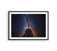 Affiche Poster 70x50cm Tableaux Image Photo Cosmos Échelle Homme Wall Art