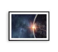 Affiche Poster 70x50cm Tableaux Image Photo Cosmos Terre Soleil Wall Art