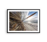 Affiche Poster 70x50cm Tableaux Image Photo Côte Perspective Herbe Wall Art
