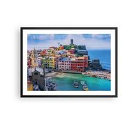 Affiche Poster 70x50cm Tableaux Image Photo Couleurs Bâtiments Italie Wall Art