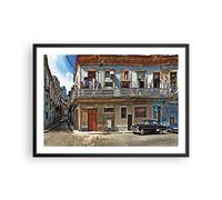 Affiche Poster 70x50cm Tableaux Image Photo Cuba La Havane Balcon Wall Art