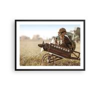 Affiche Poster 70x50cm Tableaux Image Photo Enfance Avion Jouet Wall Art