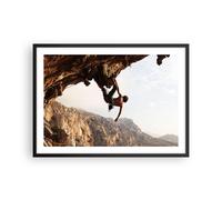 Affiche Poster 70x50cm Tableaux Image Photo Escalade extrême montagnes Grèce Art