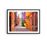 Affiche Poster 70x50cm Tableaux Image Photo été rue maison Wall Art Decoration