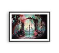 Affiche Poster 70x50cm Tableaux Image Photo Fantaisie Portail Jardin Wall Art