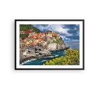 Affiche Poster 70x50cm Tableaux Image Photo Italie côte roche paysage Wall Art