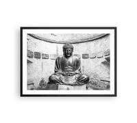 Affiche Poster 70x50cm Tableaux Image Photo Japonais Bouddha Statue Wall Art