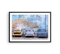 Affiche Poster 70x50cm Tableaux Image Photo La Havane Ancien Voitures Wall Art