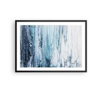 Affiche Poster 70x50cm Tableaux Image Photo L'Abstraction Ecchymose Bleu Art