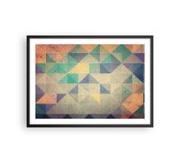 Affiche Poster 70x50cm Tableaux Image Photo L'Abstraction Triangle Patron Art