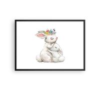 Affiche Poster 70x50cm Tableaux Image Photo Lapin Lièvre Enfants Wall Art