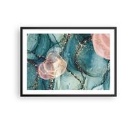 Affiche Poster 70x50cm Tableaux Image Photo Liquide Or Rose Wall Art Decoration