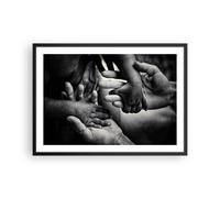 Affiche Poster 70x50cm Tableaux Image Photo Mains Tolérance Communauté Wall Art