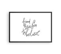 Affiche Poster 70x50cm Tableaux Image Photo Manuscrit devise croire Wall Art