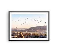 Affiche Poster 70x50cm Tableaux Image Photo montagnes montgolfière vol Wall Art