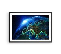 Affiche Poster 70x50cm Tableaux Image Photo Nuit espace monde vue Wall Art