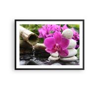 Affiche Poster 70x50cm Tableaux Image Photo Orchidée bambou décoration spa Art