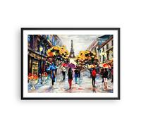Affiche Poster 70x50cm Tableaux Image Photo Paris ville maison Wall Art