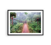 Affiche Poster 70x50cm Tableaux Image Photo Pont Suspendu Costa Rica Wall Art