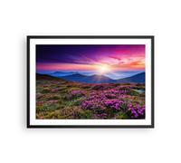 Affiche Poster 70x50cm Tableaux Image Photo Prairie Montagne Ciel Paysage Art