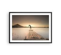 Affiche Poster 70x50cm Tableaux Image Photo Radeau Ouest Le Soleil Wall Art