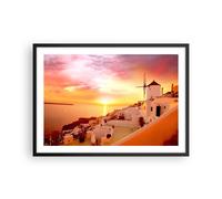 Affiche Poster 70x50cm Tableaux Image Photo Santorin Grèce vacances Wall Art