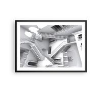 Affiche Poster 70x50cm Tableaux Image Photo Science Illusion Escaliers Wall Art