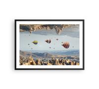 Affiche Poster 70x50cm Tableaux Image Photo Surréalisme Vol Ballons Wall Art