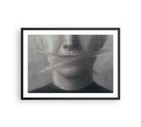 Affiche Poster 70x50cm Tableaux Image Photo Symbole Bouche Discours Wall Art