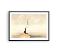 Affiche Poster 70x50cm Tableaux Image Photo Symbole Femme Échelle Wall Art