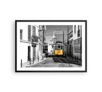 Poster Cadre Noir 70x50 cm Affiche Architecture Noir et Blanc - 4977 - P2B