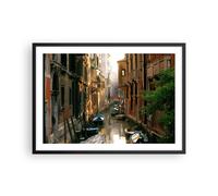 Affiche Poster 70x50cm Tableaux Image Photo Venise pont eau maison Wall Art