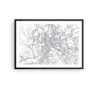 Affiche Poster 70x50cm Tableaux Image Photo Ville Carte Rome Wall Art