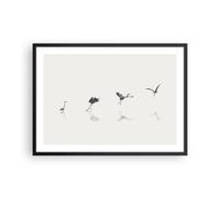 Affiche Poster 70x50cm Tableaux Image Photo Vol Oiseau Héron Wall Art