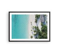 Affiche Poster 70x50cm Tableaux Image Photographie Aérienne Céleste Plage Art
