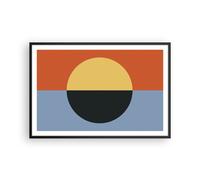 Affiche Poster 91x61cm Tableaux Image Abstraction Demi-cercle Contraste Art