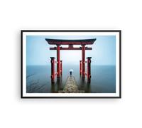 Affiche Poster 91x61cm Tableaux Image Itsukushima-Jinja Temple Parapluie Art
